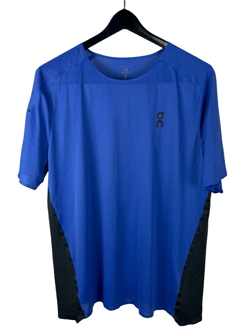 Mens On Cloud Running Athletic Performance Short Sleeve Blue Shirt Size XL